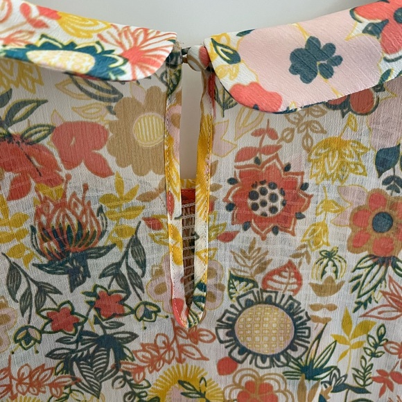 ModCloth blouse floral Peter Pan collar size 4X - Picture 8 of 10